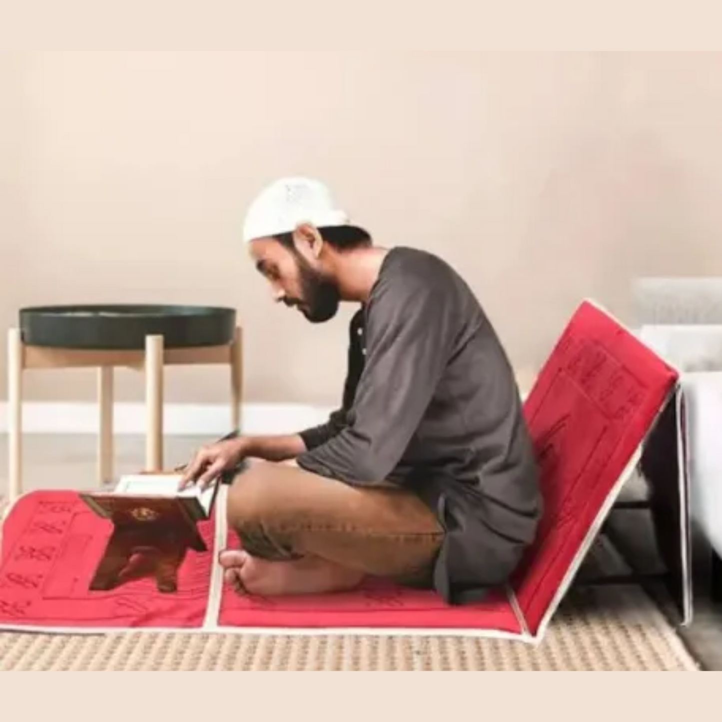 Foldable Luxury Relax Backrest Muslim Prayer Mat Carpet Islamic Recliner Chair Travel Recliner cx
