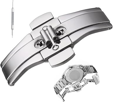Butter Fly Lock Olievs Stainless Steel fashionable Couple watches +1pcs chain cutter+ 2 pcs battery Full Black