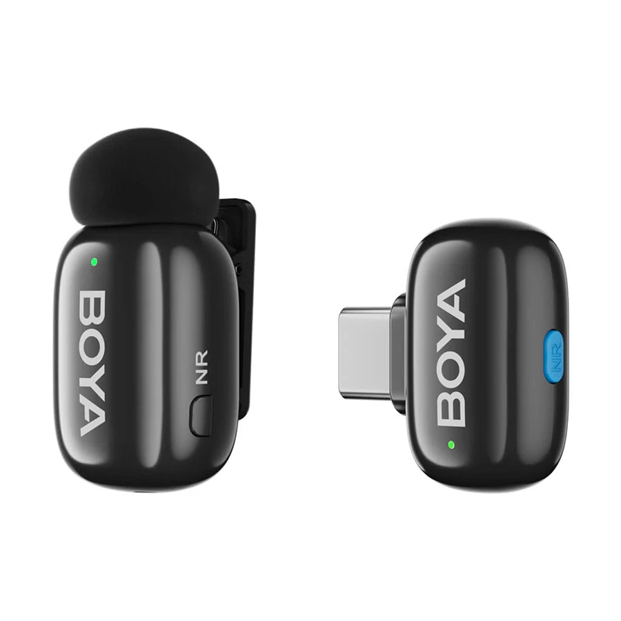 BOYA mini-14-B The World's Tiniest Wireless Microphone (1RX, 2TX) for android devices